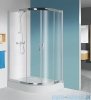 Sanplast TX kpl-P-KP4/TX5b kabina asymetryczna lewa + brodzik 80x120x206 cm przejrzysta 602-271-0330-38-401